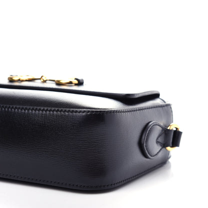 Gucci Textured Calfskin Small Horsebit 1955 Shoulder Bag Black 9 of 11