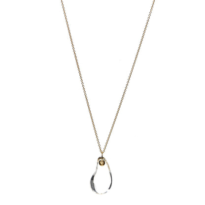Tiffany 18K Yellow Gold Rock Crystal Elsa Peretti Teardrop Pendant Necklace 1 of 8