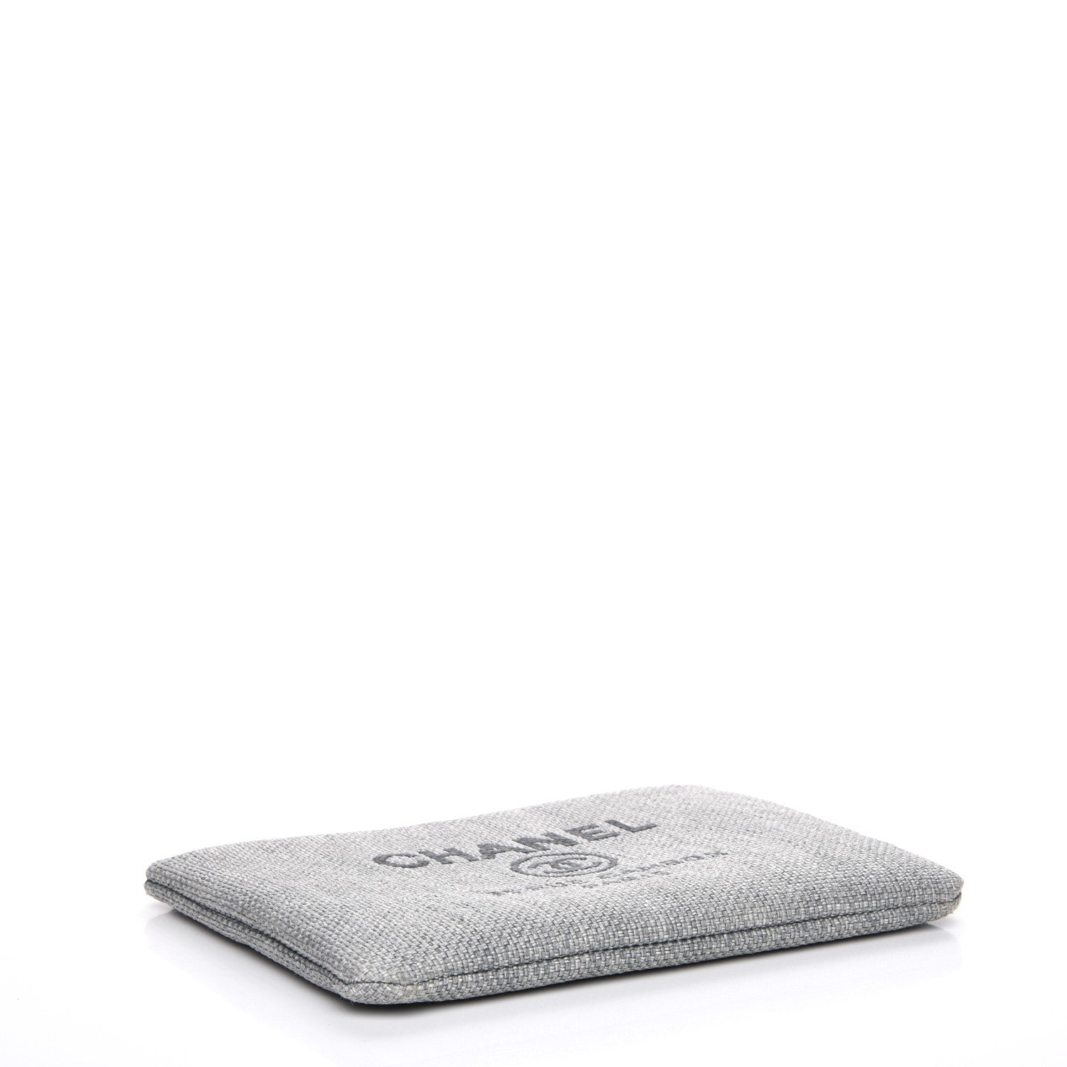 Chanel Canvas Large Deauville Pouch Grey 4 of 7