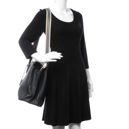 MCM Grained Calfskin Large Milla Tote Phantom Grey 2 of 14