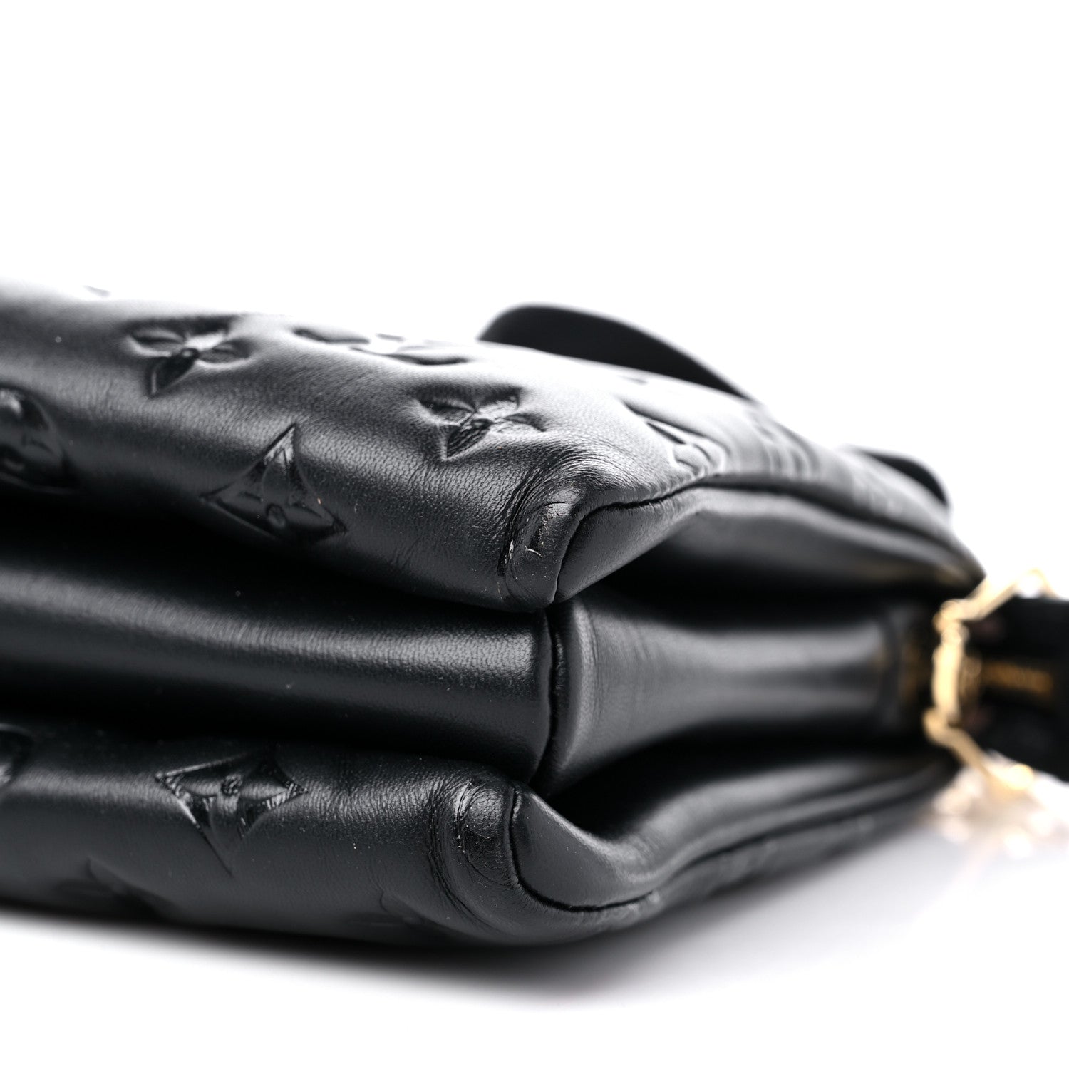 Louis Vuitton Lambskin Embossed Monogram Coussin PM Black 10 of 12