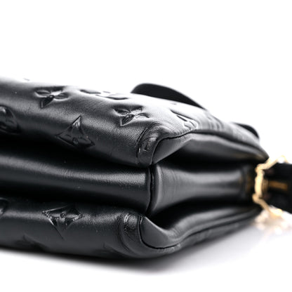 Louis Vuitton Lambskin Embossed Monogram Coussin PM Black 10 of 12
