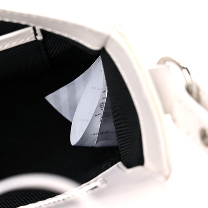 Off-White Calfskin Striped Diag Binder Flap Bag White 6 of 13