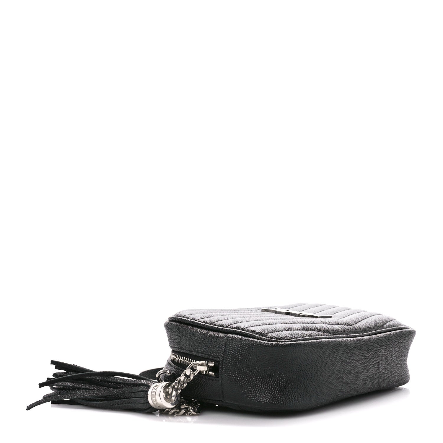 Saint Laurent Grain De Poudre Matelasse Monogram Mini Lou Camera Bag Black 4 of 11