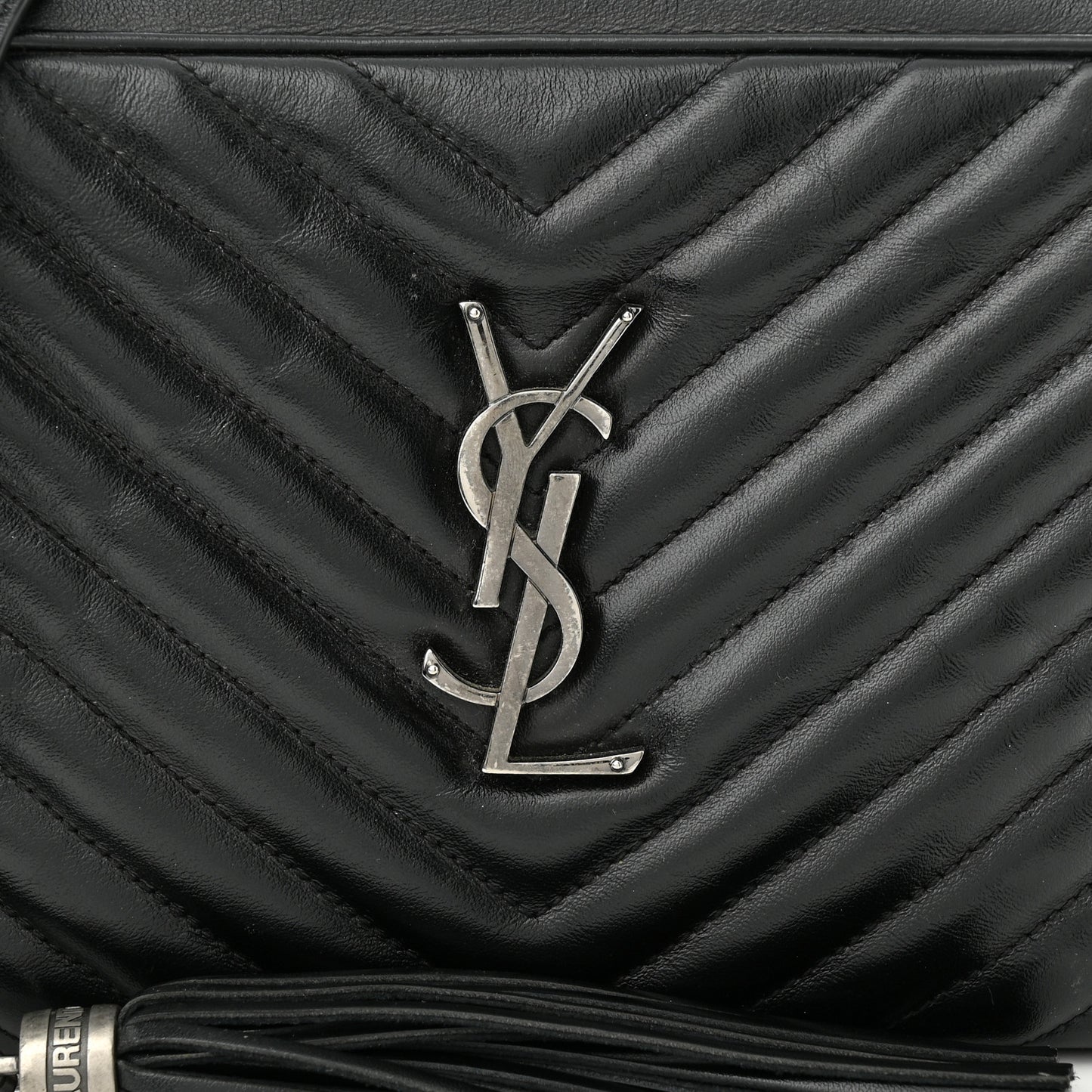 Calfskin Matelasse Monogram Lou Camera Bag Black