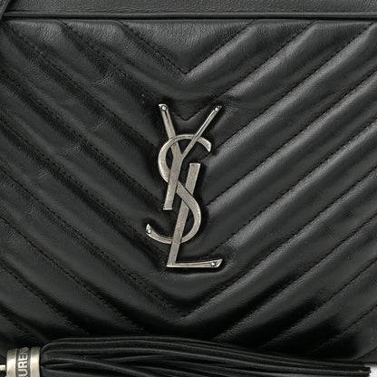 Saint Laurent Calfskin Matelasse Monogram Lou Camera Bag Black 8 of 11