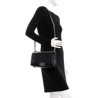 Chanel Lambskin Quilted Medium Boy Flap Black 2 of 11