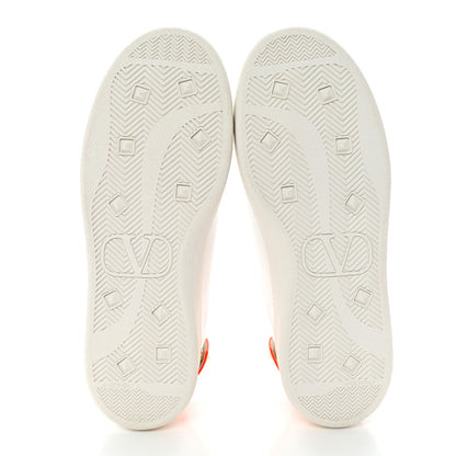 Valentino Garavani Calfskin Womens Backnet Sneakers 37 White Orange Fluo 5 of 12