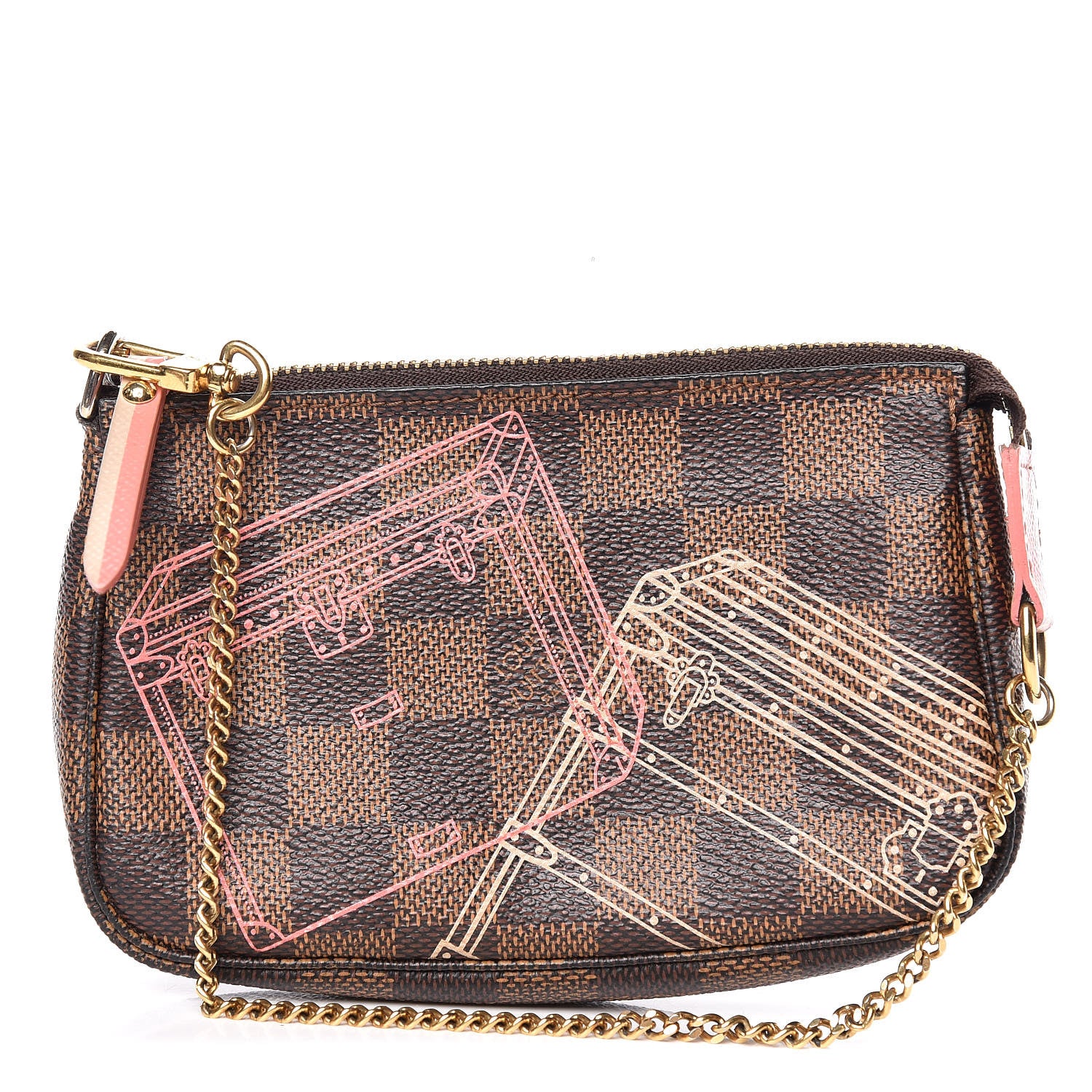 Louis Vuitton Damier Ebene 2014 Christmas Animation Mini Pochette Accessories 1 of 10
