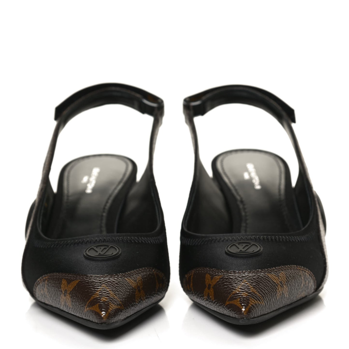 Patent Monogram Archlight Slingback Pumps 37 Black