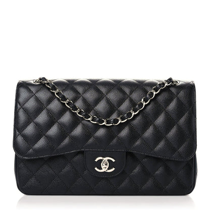 Chanel Caviar Quilted Jumbo Double Flap Black 1 of 10