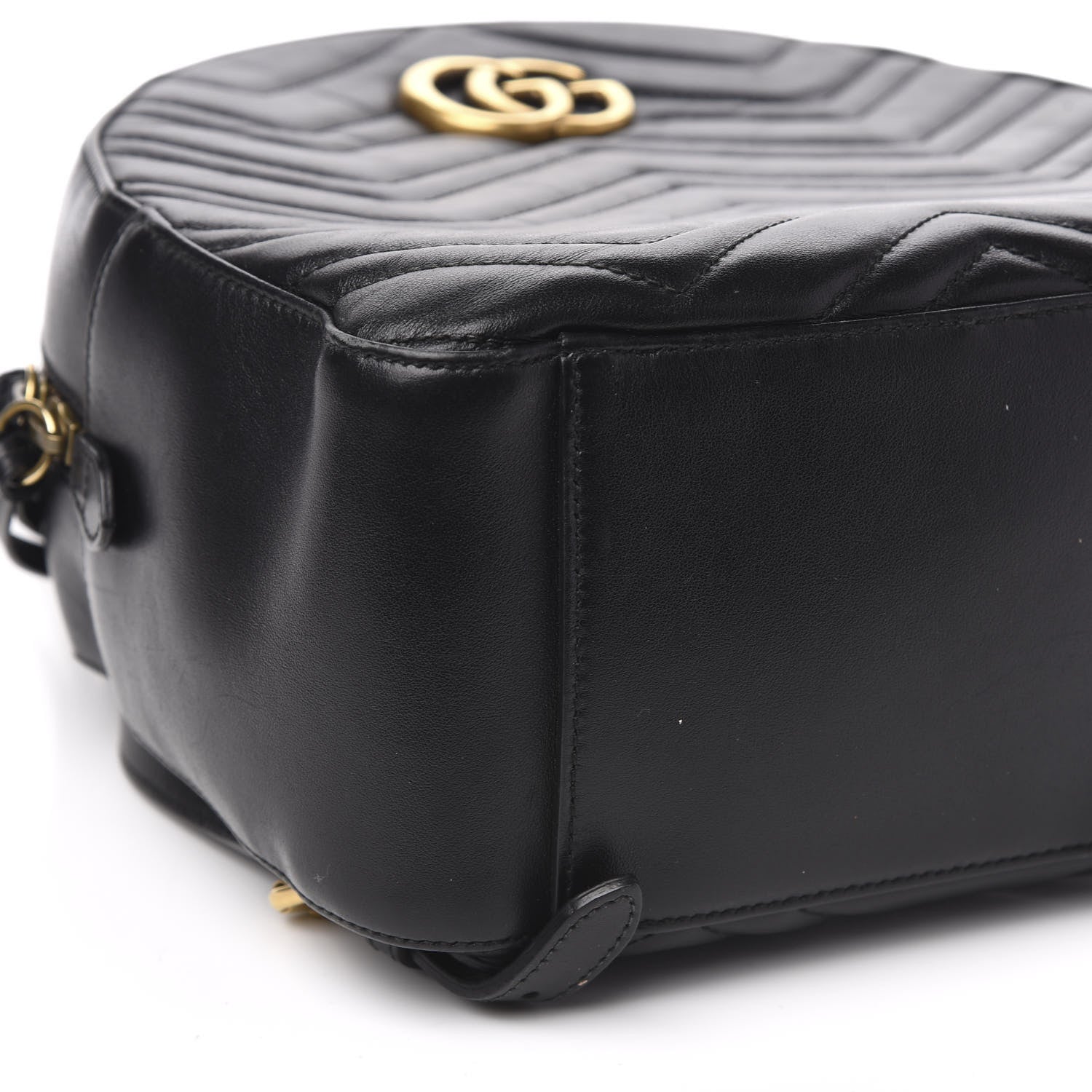 Gucci Calfskin Matelasse GG Marmont Dome Backpack Black 7 of 9