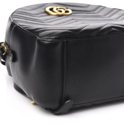 Gucci Calfskin Matelasse GG Marmont Dome Backpack Black 7 of 9