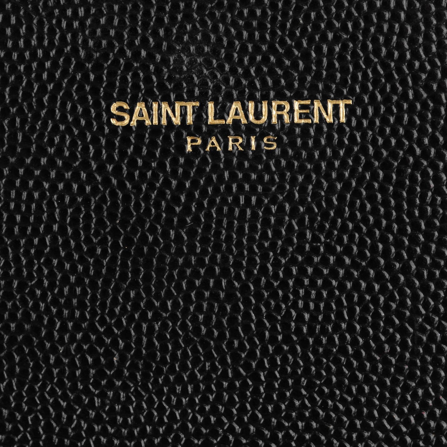 AINT LAURENT Calfskin Matelasse Chevron Monogram Flap Wallet Black