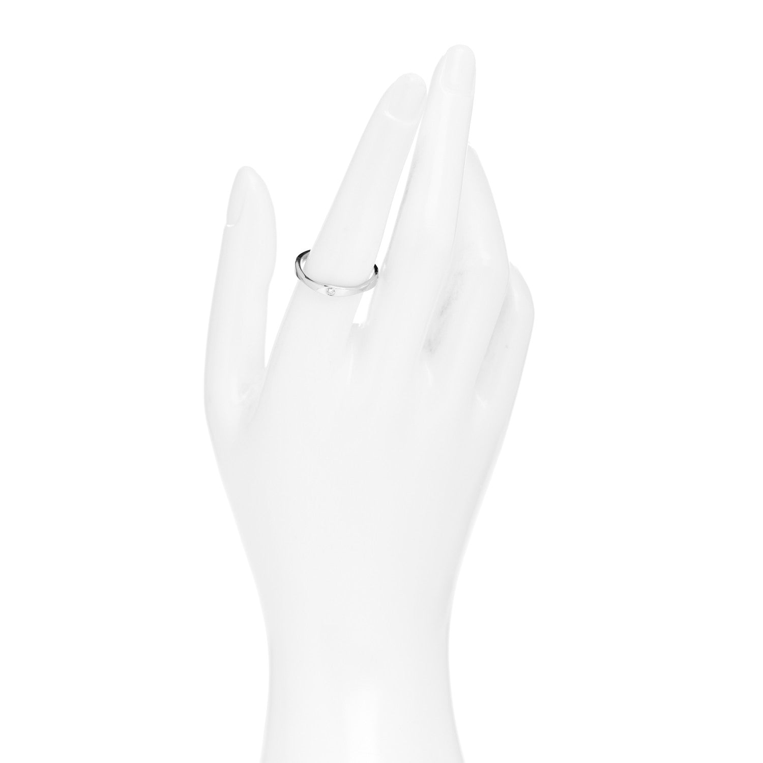 Harry Winston Platinum Diamond Wave Band Ring 56 7.75 3 of 4