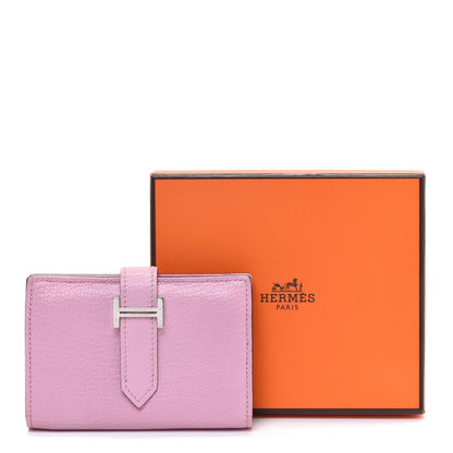 Hermes Chevre Mysore Mini Bearn Wallet Mauve Sylvestre 14 of 14