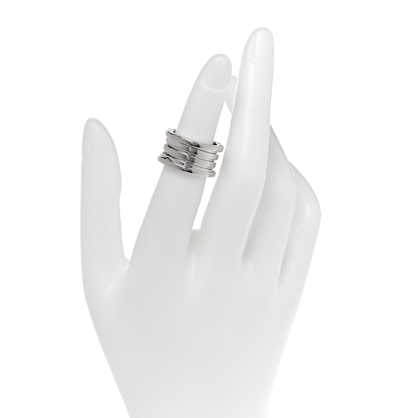 18K White Gold B.Zero1 Four-Band Ring 50 5.25