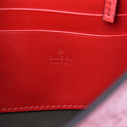 Gucci Guccissima Padlock Clutch Hibiscus Red 5 of 6