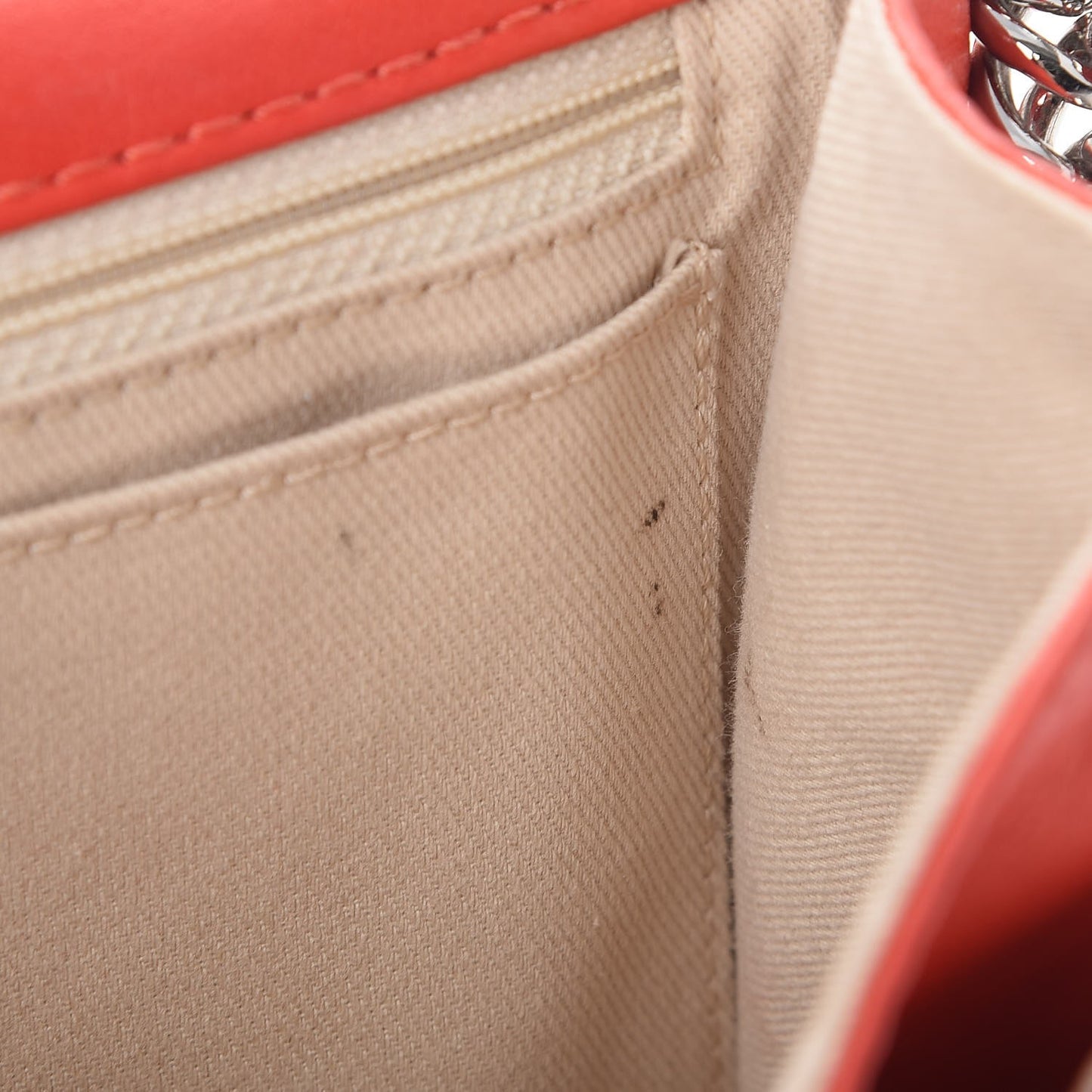 Lambskin Quilted Medium Icons Secret Label Flap Coral