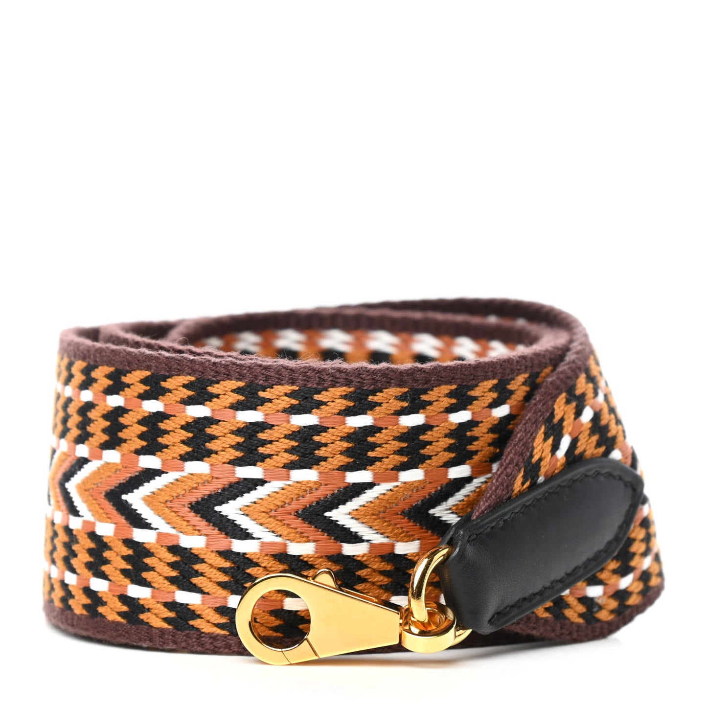 Toile Swift 50mm Sangle Cavale Shoulder Strap Sesame Blanc Black