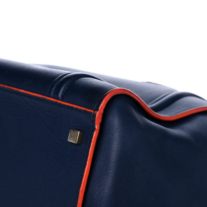 Celine Supple Calfskin Large Phantom Luggage Navy Blue Orange 12 of 13