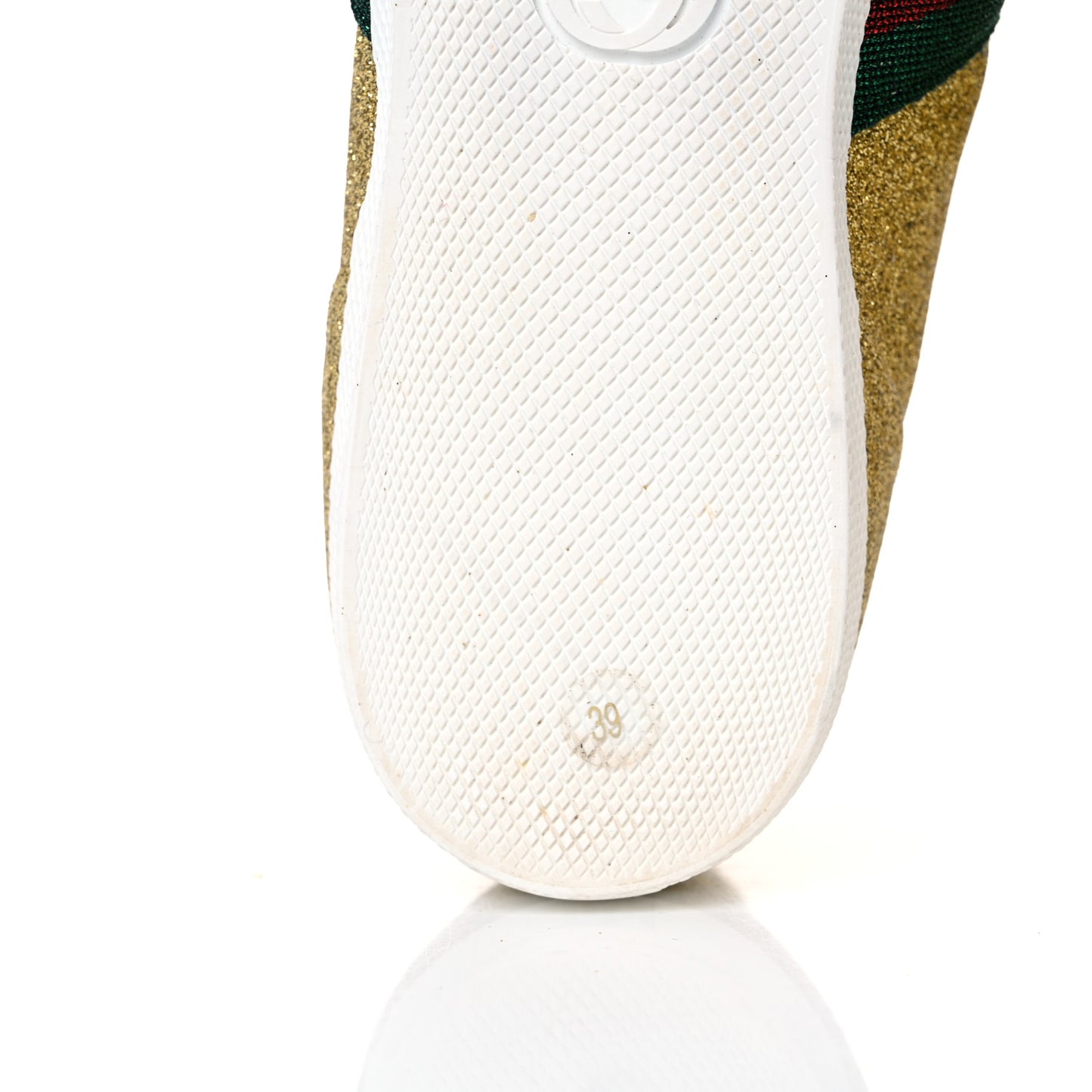 Glitter Web New Bright High Top Sneakers 39 Oro