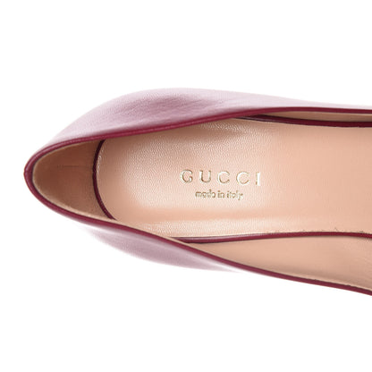 Gucci Malaga Kid Horsebit Peep Toe Pumps 37 Raspberry Sorbet 6 of 9