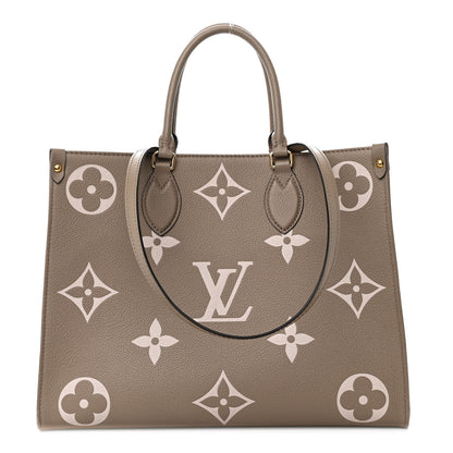 Louis Vuitton Empreinte Monogram Giant Onthego MM Tourterelle Creme 1 of 10