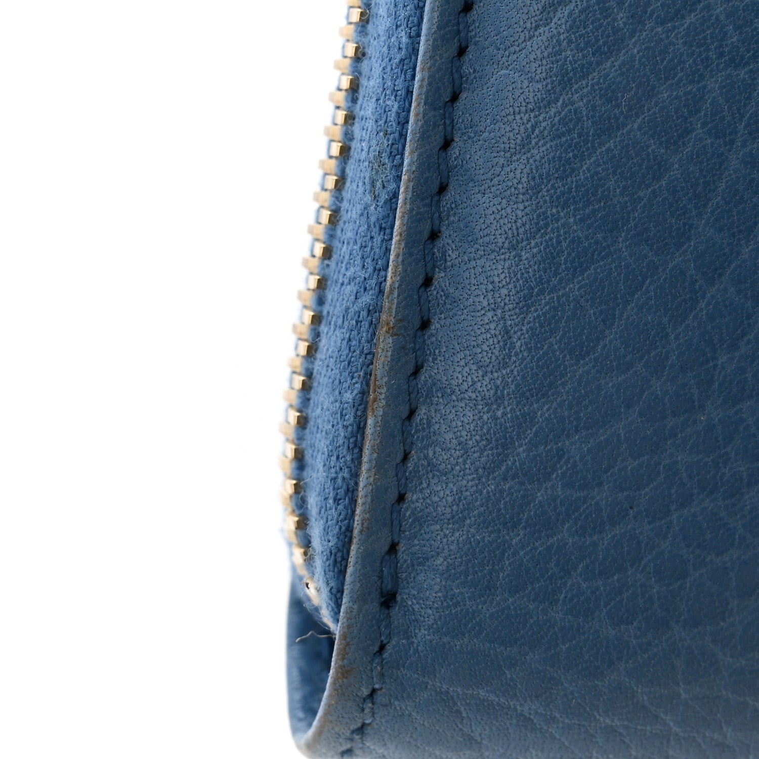 Gucci Pebbled Calfskin Bamboo Tassel Zip Around Wallet Blue 11 of 12