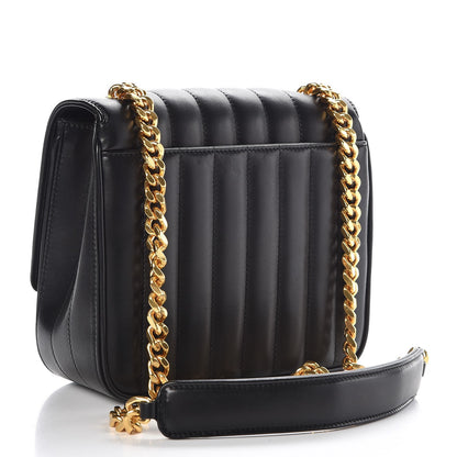 Saint Laurent Lambskin Matelasse Monogram Medium Vicky Chain Bag Black 3 of 8