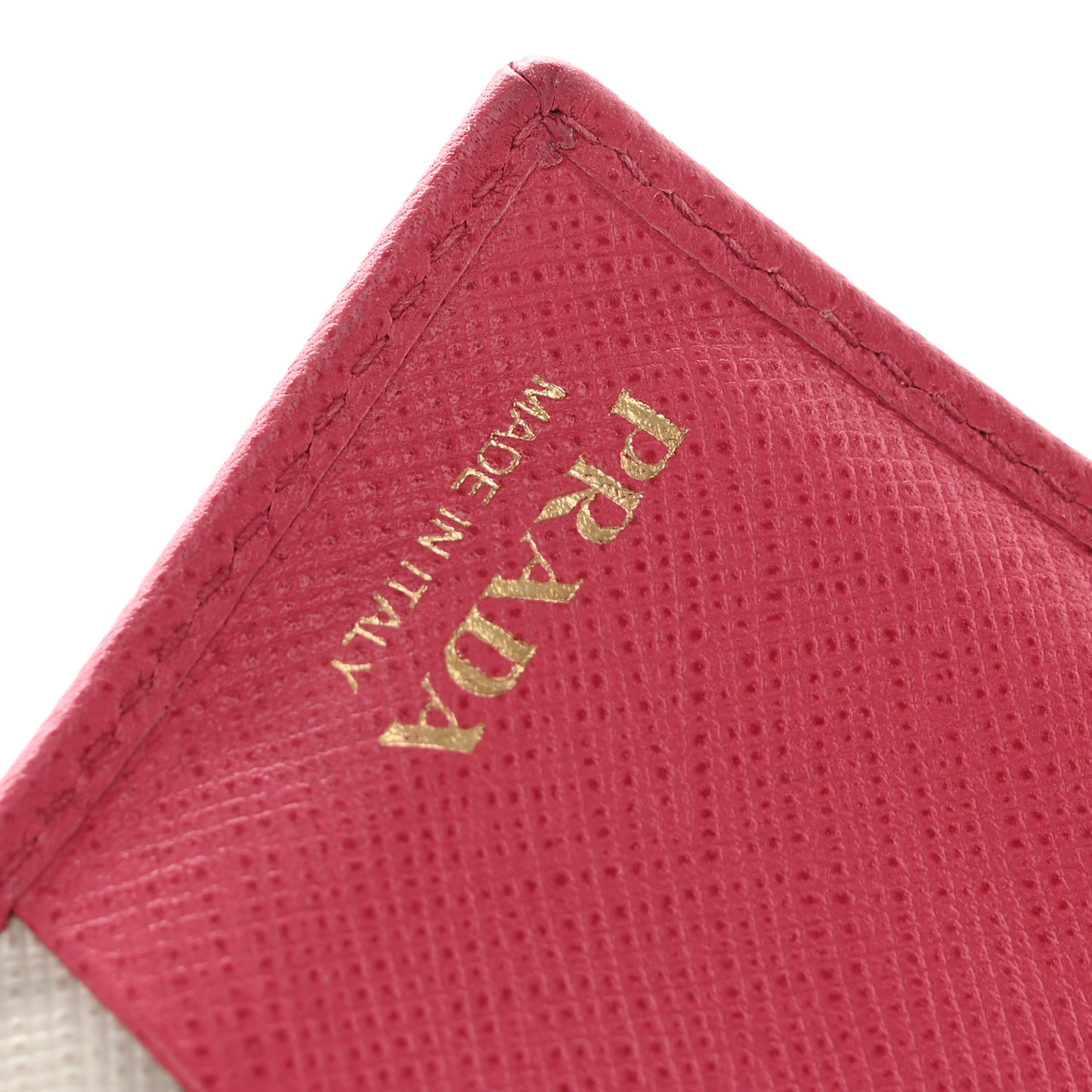 Saffiano Metal Compact Snap Bi-Fold Wallet Peonia