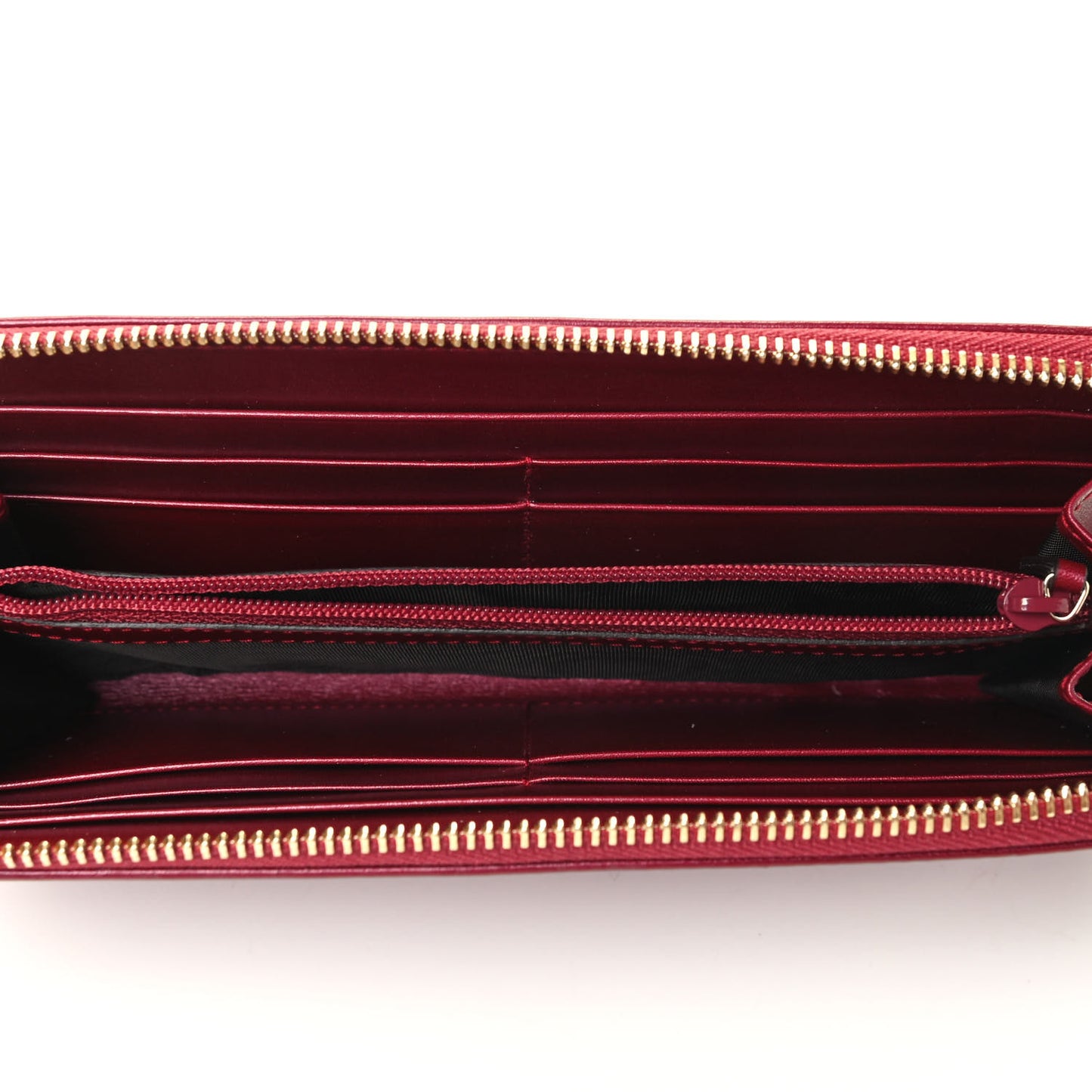 Smooth Calfskin Donna Long Wallet Red