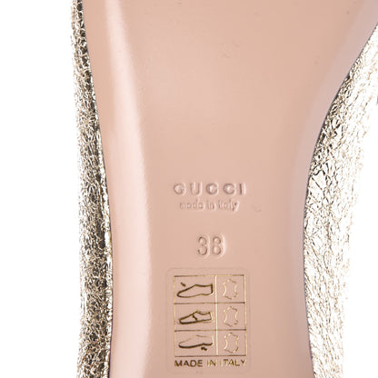Gucci Galassia GG Marmont Fringe Flats 38 Platino 6 of 10