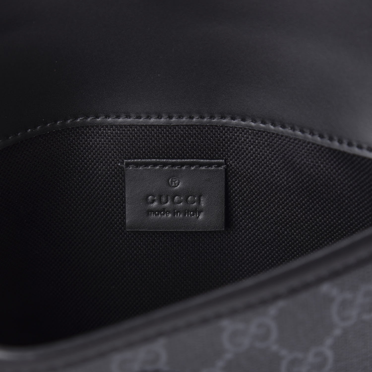 Gucci GG Supreme Monogram Web Slim Belt Bag Black Grey 5 of 8