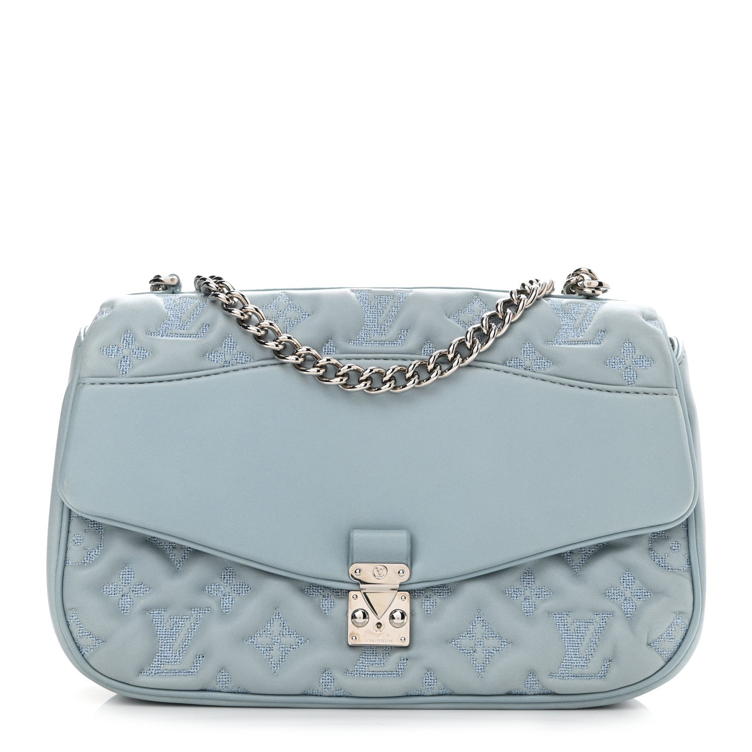 Louis Vuitton Lambskin Mama Broderie Pochette Blue 1 of 6