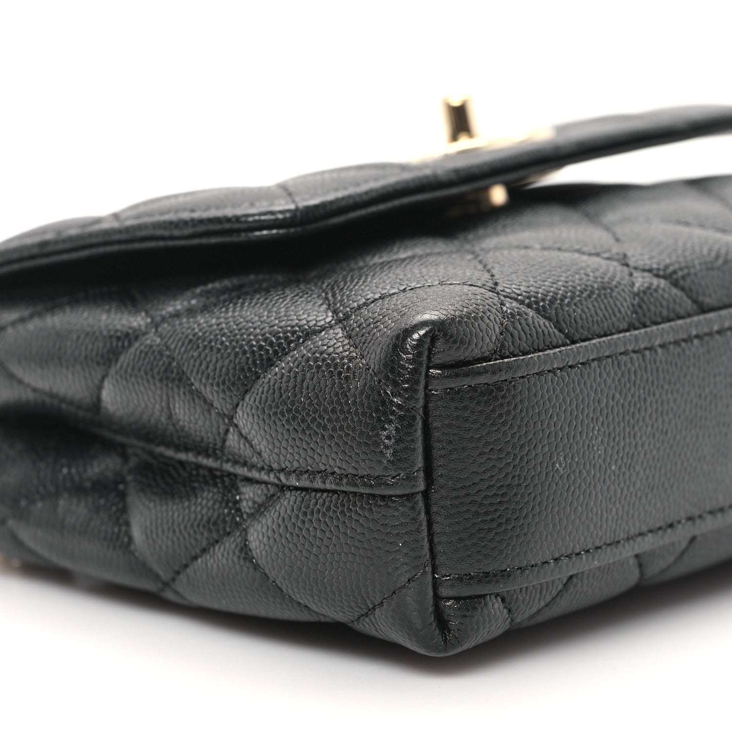 Chanel Caviar Quilted Coco Handle Clutch With Chain Black 9 of 11