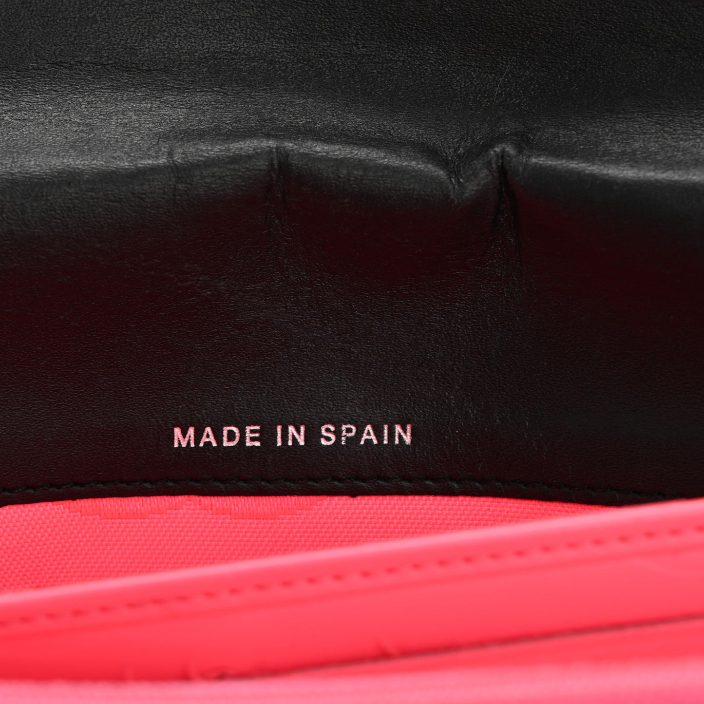 Calfskin Quilted Cambon Long Double Wallet Black