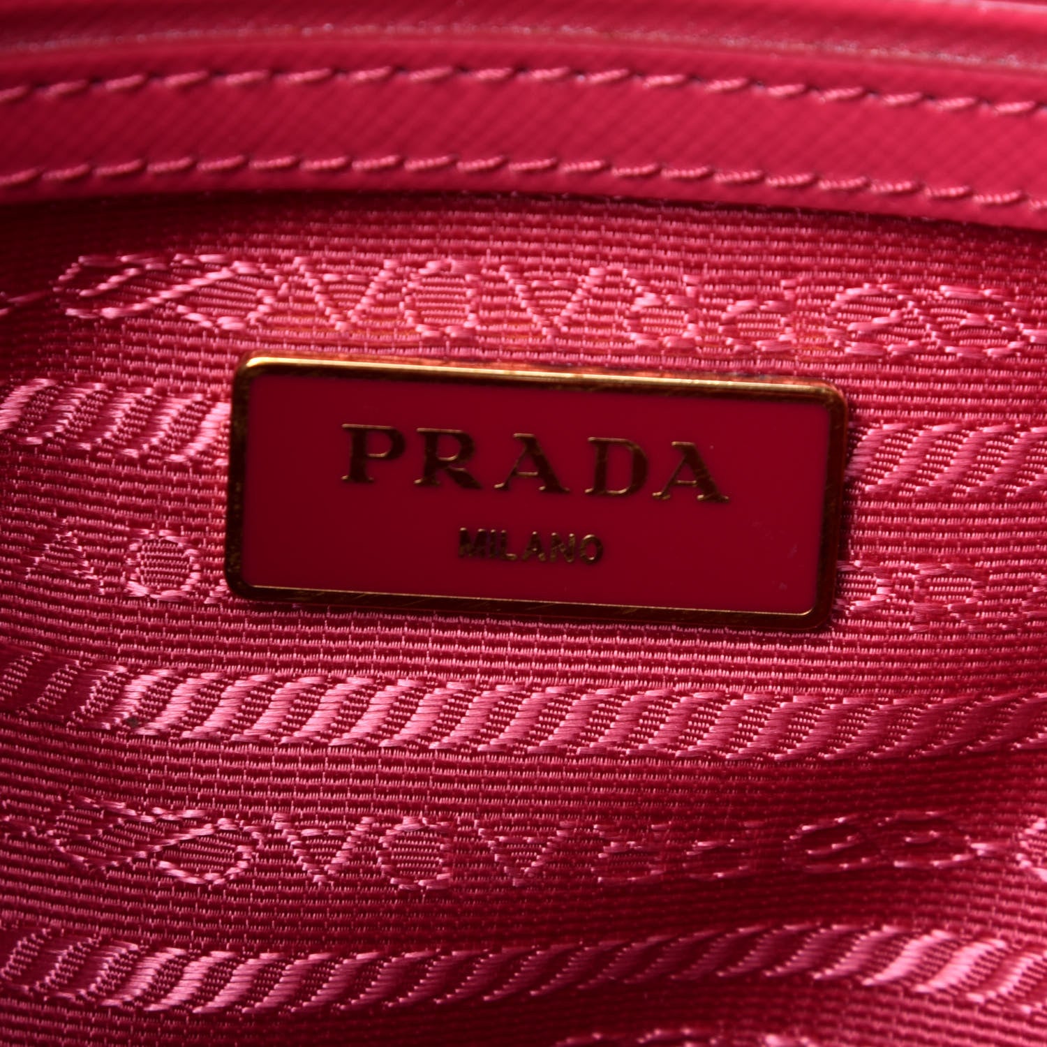 Prada Saffiano Vernice Small Galleria Double Zip Tote Peonia 7 of 11
