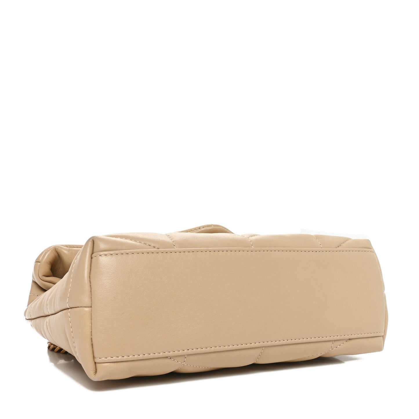 Lambskin Quilted Toy Loulou Puffer Monogram Chain Satchel Nude Powder