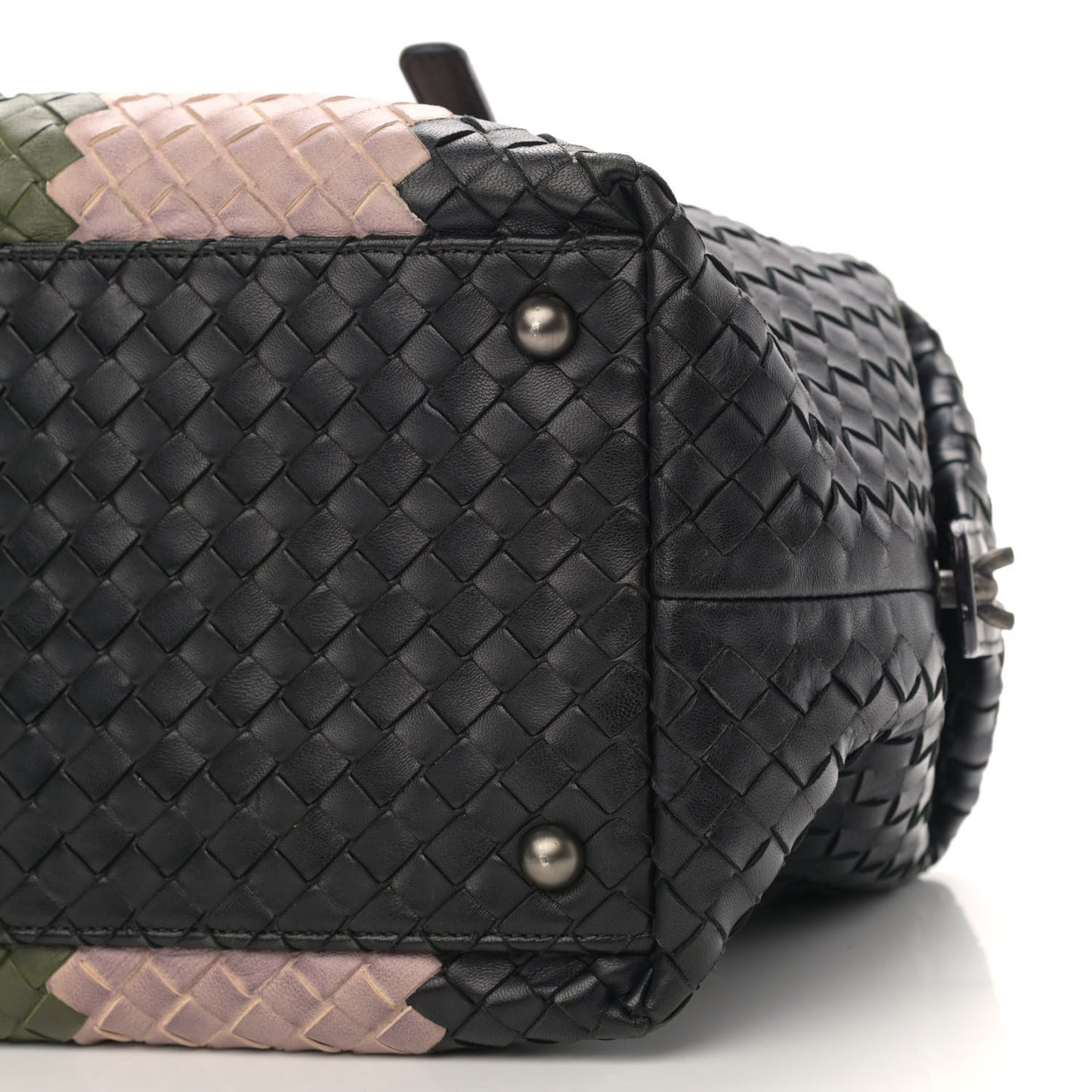 Nappa Intrecciato Rings Satchel Multicolor