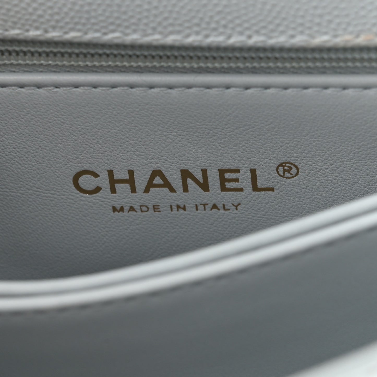 Caviar Quilted Mini Coco Handle Flap Light Blue
