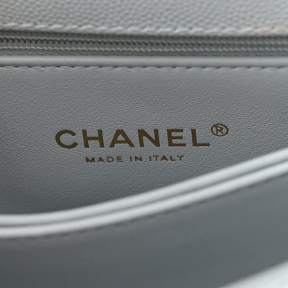 Chanel Caviar Quilted Mini Coco Handle Flap Light Blue 6 of 11