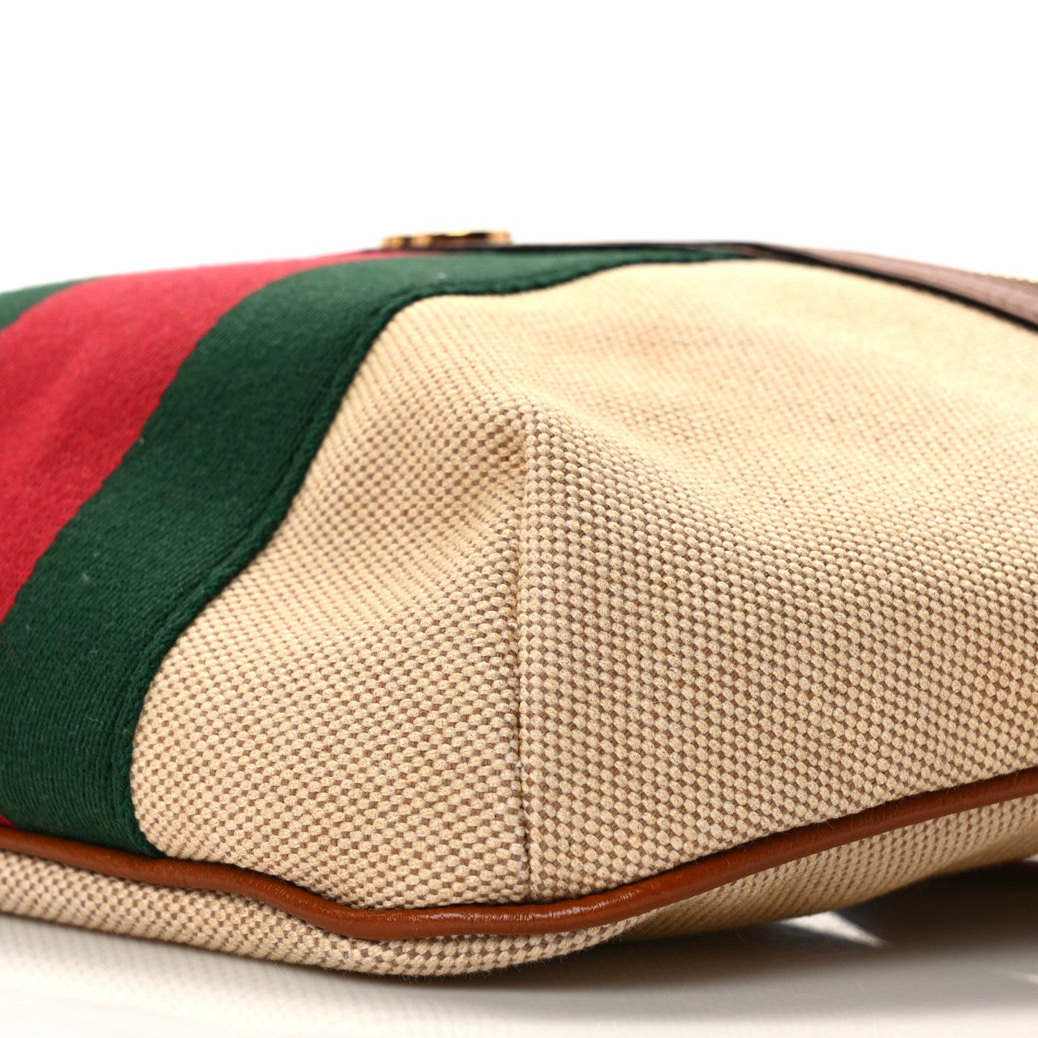 Gucci Vintage Canvas Web Belt Bag Sand Cuir 10 of 10