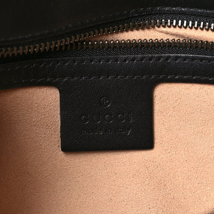 Gucci Calfskin Matelasse Small GG Marmont Shoulder Bag Black 6 of 9