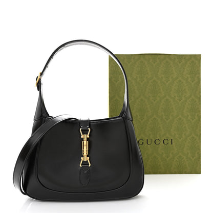 Gucci Boarded Dyana Lux Calfskin Small Jackie 1961 Hobo Black 11 of 11