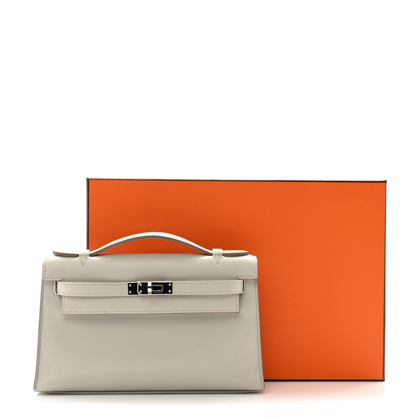 Evercalf Kelly Pochette Clutch Gris Perle