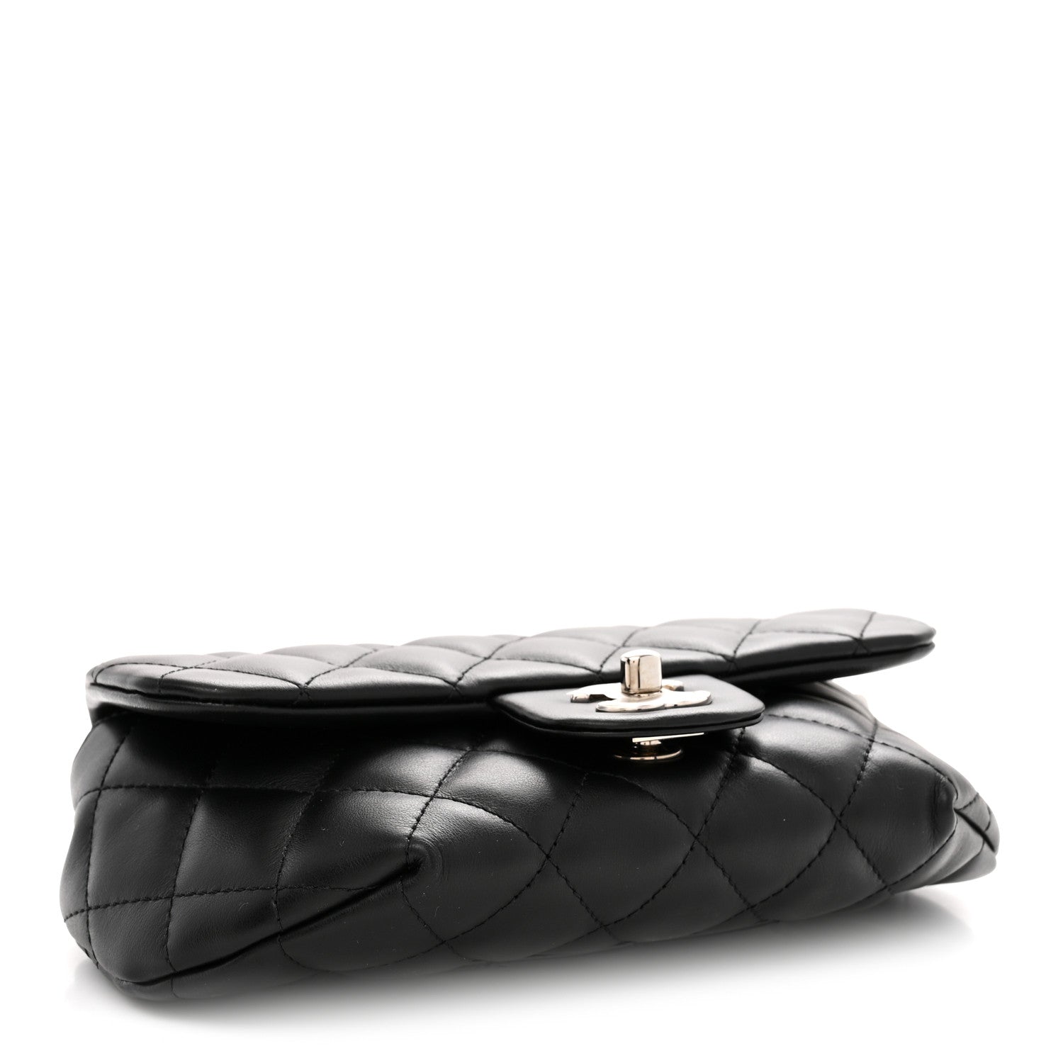Chanel Calfskin Quilted CC Uniform Flap Belt Bag Black 4 of 10