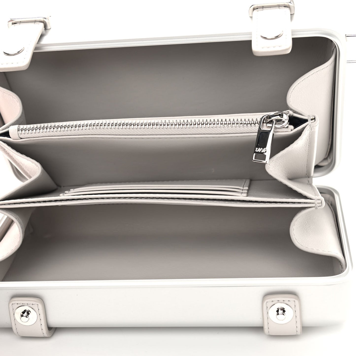 X RIMOWA Aluminum Personal Clutch On Strap Silver
