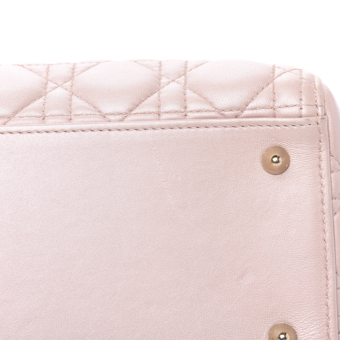 Pearly Lambskin Cannage Medium Lady Dior Lotus
