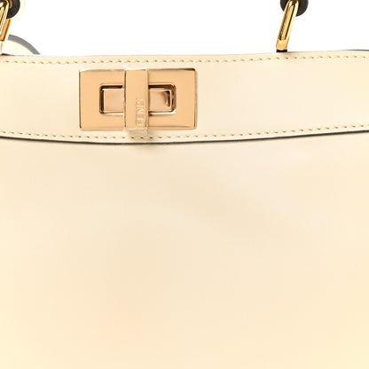 Fendi Vitello King Camoscio Metal Stitch Peekaboo I SEE U Satchel Pergamena Miele 8 of 10